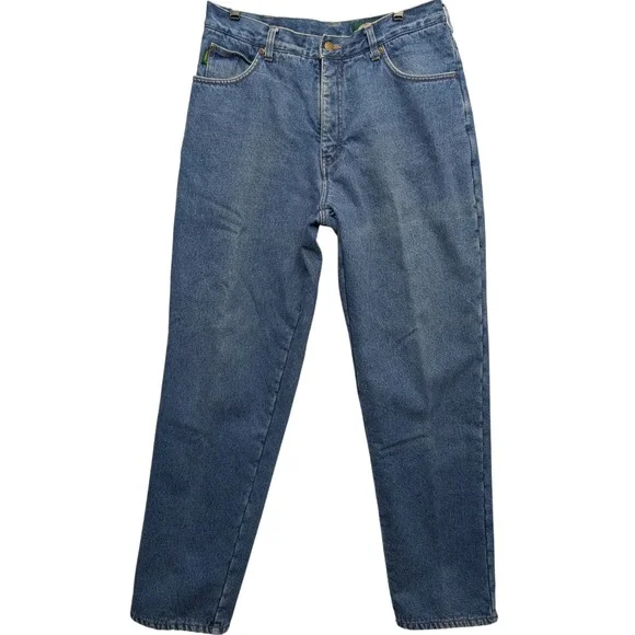 Cabelas Fleece Lined Jeans Mens 36 X-Long Blue Denim Insulated Work Pants - Picture 1 of 13